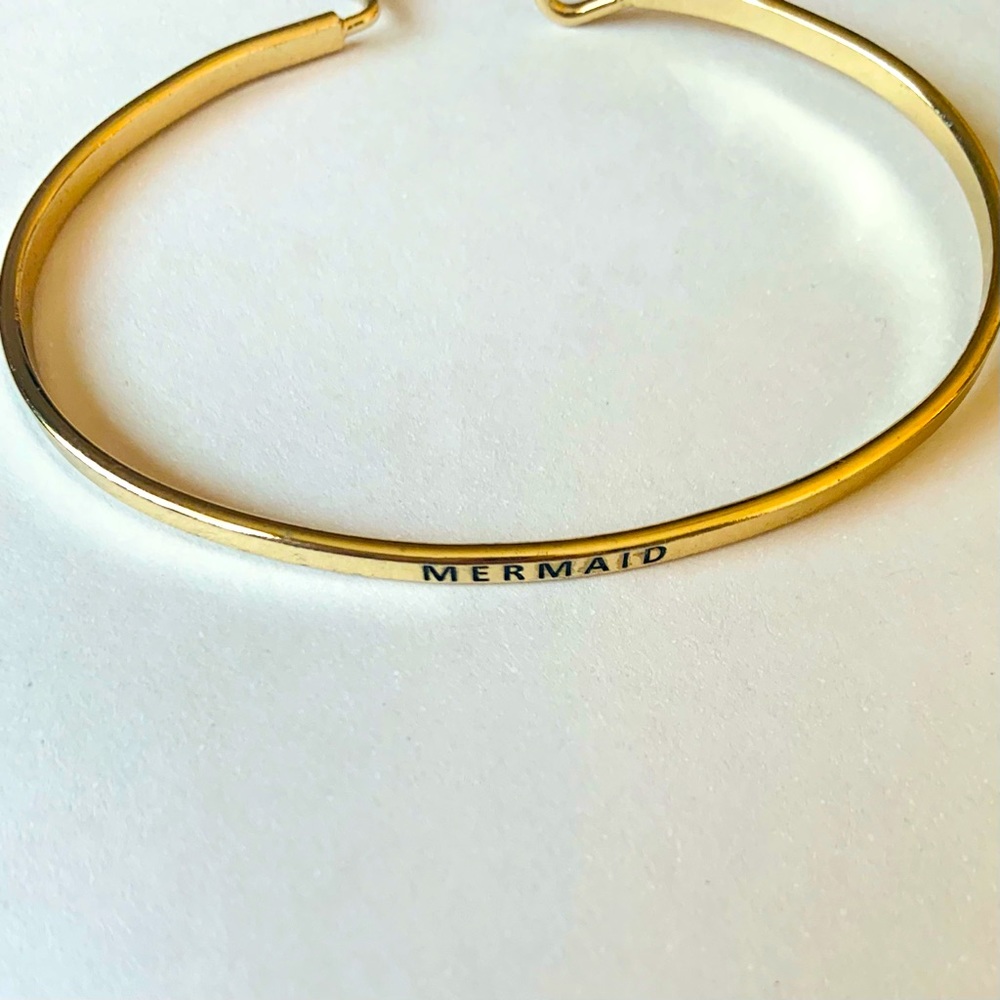 Anthropologie Gold Mermaid Bangle Bracelet